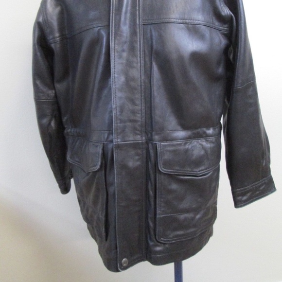 Vintage Claiborne Aviation Grunge Mens Motorcycle Parka Bomber Flight Jacket M - Picture 12 of 12